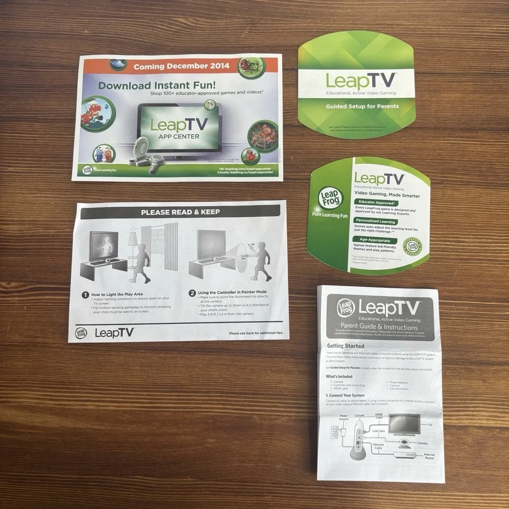 LeapFrog LeapTV Educational Video Gaming System Bundle w/ 3 Games Tested